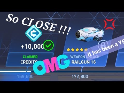 Unlocking railgun 16 after a year || Mech Arena