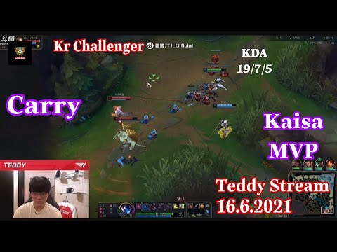 T1 Teddy Stream - Pick Kaisa Carry in Kr Challenger