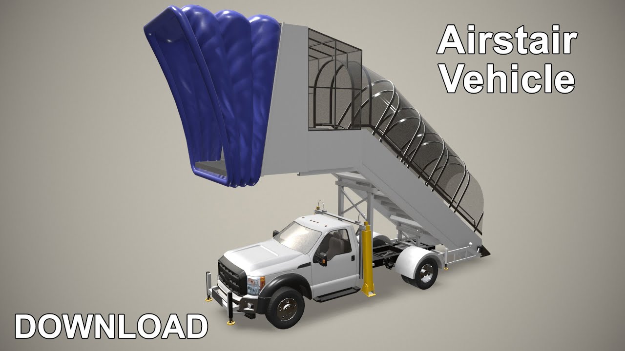 공중계단 차량 --360-- 3D 모델