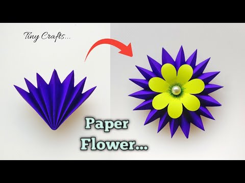 Paper Flowers | Flower Making with Paper | How to Make Paper Flowers | Easy Paper Flower Craft