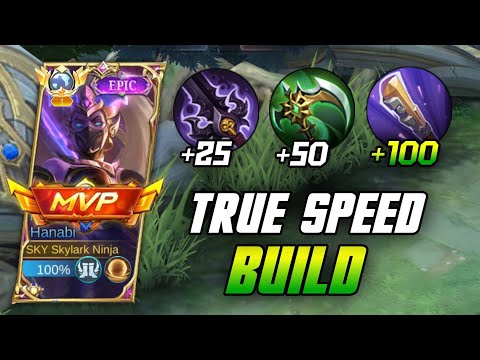 HANABI TRUE SPEED BUILD😱 BUILD HANABI TOP 1 GLOBAL (Must Try) | HANABI BEST BUILD 2023 | MLBB