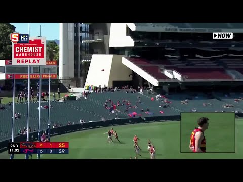 Adelaide's Chris Burgess bends it from boundary - Semi Final Hostplus SANFL Snapshot