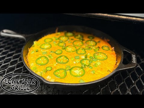 Smoked Dip in a Cast-Iron Skillet Recipe on the Lone Star Grillz Pellet Smoker