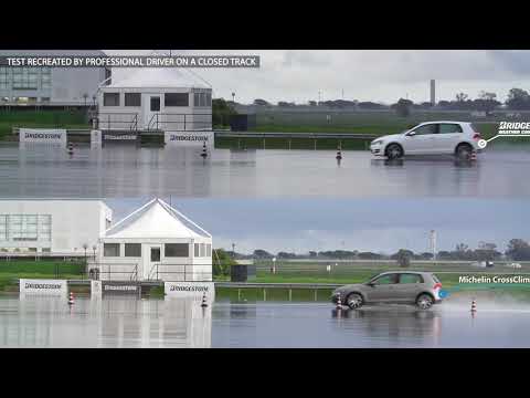 Bridgestone Weather Control A005 vs Michelin CrossClimate + - Wet braking - 4Legend.com
