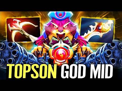 🔥 TOPSON Pangolier Machine Gun Strike MID — GODLIKE Daedalus Rapier + Butterfly 235% Crit Dota 2 Pro