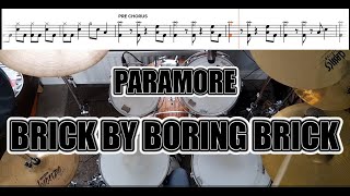 Paramore - Brick By Boring Brick - Drum Cover With SHEET MUSIC