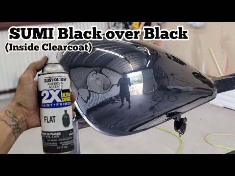 Let's Spray - SUMI Black Pearl over RUSTOLEUM @EyeCandyPigments
