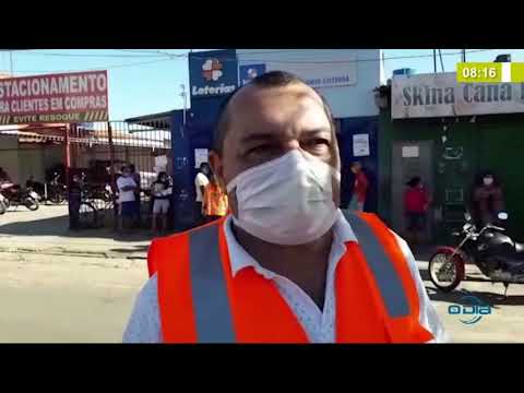 Prefeitura inicia trabalho de organizacão nas filas das loteÌricas (05 05 20)