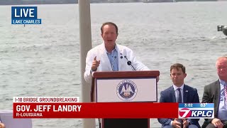 Local and state officials celebrate Calcasieu River Bridge groundbreaking - full news conference
