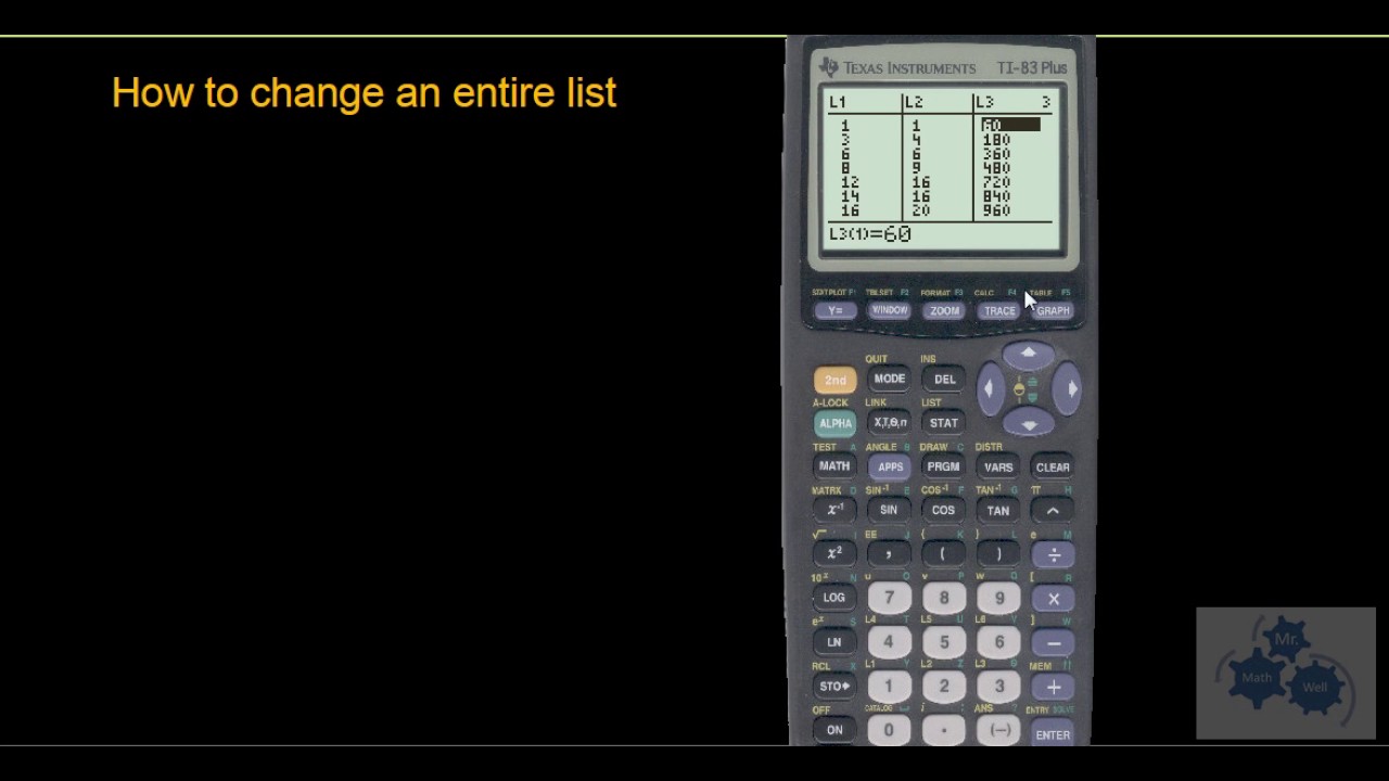 Graphing Calculator How to perform operations on lists