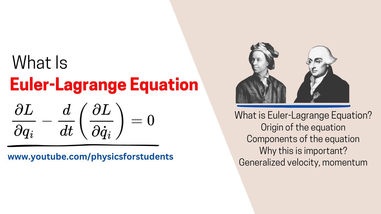 What is Euler Lagrange Equation | Euler Lagrange Equation Explained | Euler Lagrange Equation
