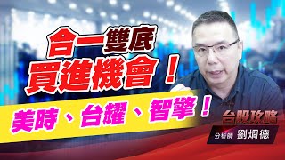 合一雙底買進機會！美時、台耀、智擎！｜台股攻略｜劉烱德 (圖)