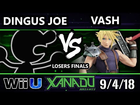 S@X 266 Smash 4 -  Dingus Joe (Game and Watch) Vs.  Vash (Cloud) Wii U Losers Final