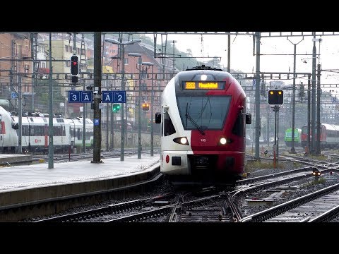 The Trains of Neuchatel Switzerland - Plus a Ride from Brig