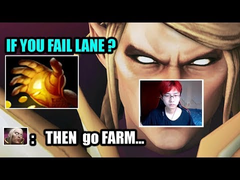 SUMIYA - How to Farm Invoker with Midas Top Level Sunstrike Kill - Dota 2