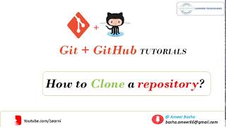 Git Tutorial for Beginners #5 || How to Clone a Repository (Using Git Hub and Git Bash)