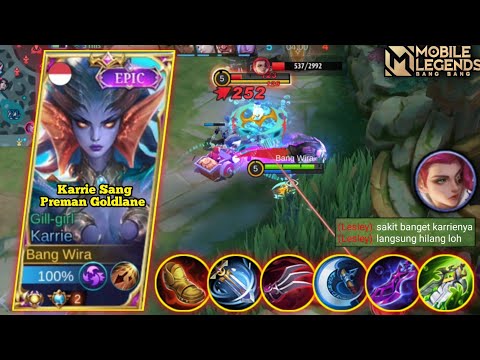 LESLEY PUN MENGAKUI BETAPA SAKITNYA DAMAGE KARRIE CRITICAL ! INILAH KARRIE SI PREMAN GOLDLANE - MLBB