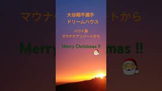 大谷選手ドリームハウス"マウナケアリゾート"からメリークリスマス！ #大谷翔平 #hawaii #christmas