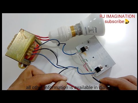 Inverter 12v DC to 220v AC | simple circuit using z44 mosfet