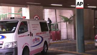 Exteriors of two hospitals where Mandela may be receiving treatment for lung infection