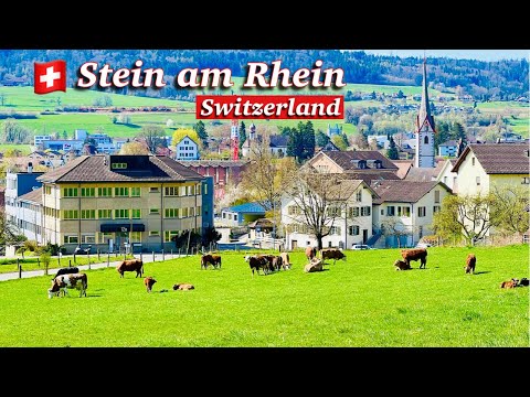 Stein am Rhein, uma cidade medieval maravilhosa na Suíça 4K | Primavera na Suíça | Swiss View