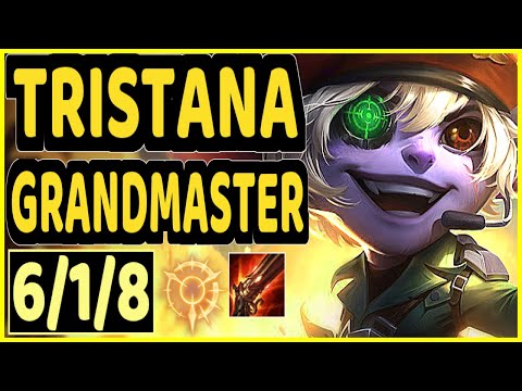 SAMUX (TRISTANA) - 6/1/8 KDA BOTTOM ADC GAMEPLAY - EUW Ranked GRANDMASTER