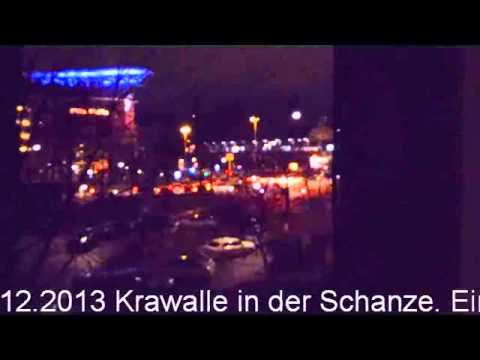 21.12.2013 ... Hamburg mal wieder im Ausnahmezustand - Randale in der Schanze