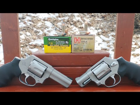 New Design VS Old Design .38 Special+P 110 gr - Hornady Critical Defense VS Remington HTP