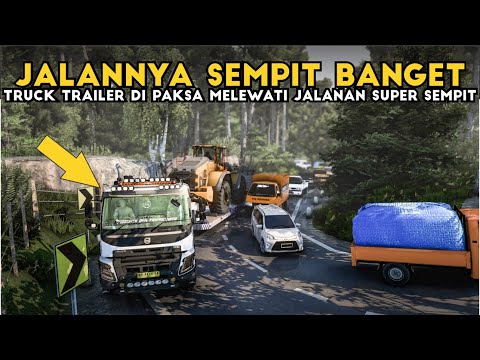 CONVOY Truck heavy Duty AJB Transport Memasuki Jalanan Sempit ❗❗❗