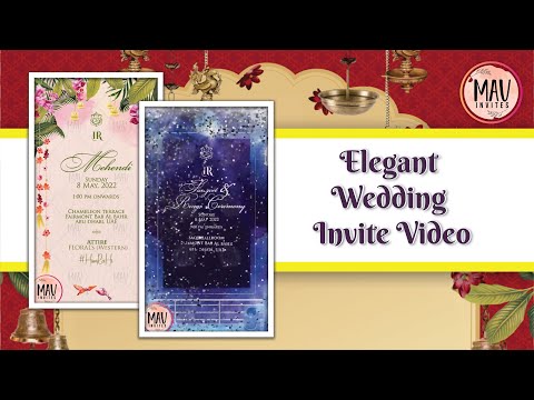 Elegant wedding invitation card