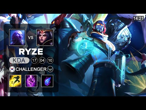 Ryze vs LeBlanc Mid - KR Challenger - Patch 14.21 Season 14