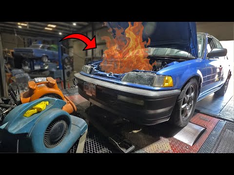 K20 TURBO BLEW APART ON DYNO AND CAUGHT FIRE ! !
