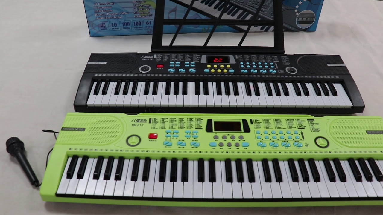 BD612 three color electronic keyboard for reference