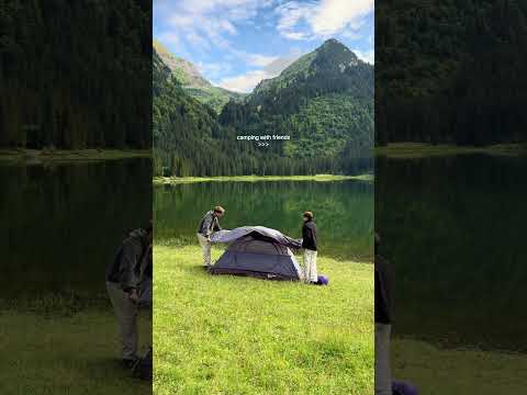 This is your sign to go camping in Switzerland with friends 🌲 #Switzerland #Camping #Nature #Travel
