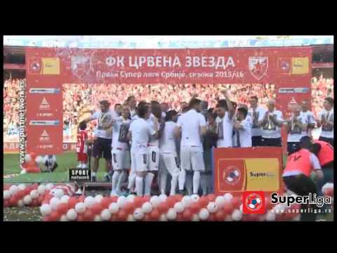 Super liga 2015/16: Ceremonija dodele pehara šampionu FK Crvena zvezda