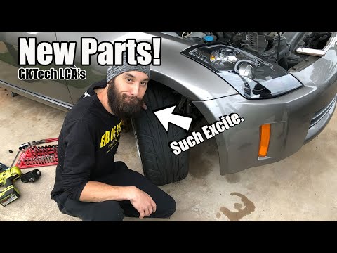 Helping to install GKTech 350z Lower Control Arms