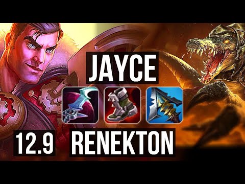 JAYCE vs RENEKTON (TOP) | 6/1/3, 500+ games, Dominating | KR Grandmaster | 12.9