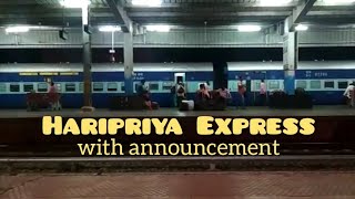preview picture of video 'Haripriya express arriving & departing at Kadapa'