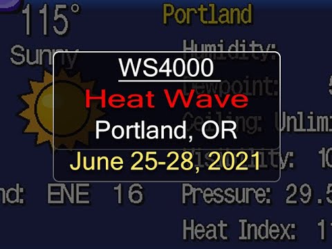 WS4000 Simulated for Portland, OR - June 25-28, 2021