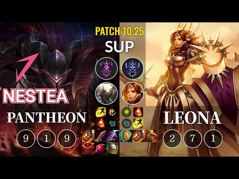 JT Nestea Pantheon vs Leona Sup - KR Patch 10.25