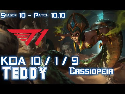 T1 Teddy CASSIOPEIA vs APHELIOS Bot - Patch 10.10 KR Ranked