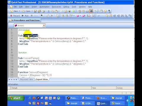 Difference between functions and procedures in vbscript