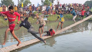 Download lagu Funniest Village Game: The Unstable Bridge Race! #mrbeast #algamingfun #alamin9930 #comedy #funny mp3