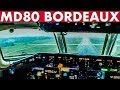 Piloting MD80 In Heavy Rain At Bordeaux 2009