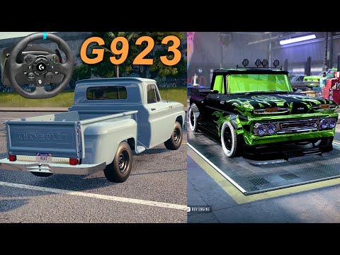 Need for Speed Heat - Chevrolet C10 Stepside pickup 1965 Customize - Logitech G923 Steering Wheel