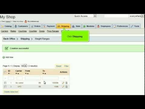 How to configure shipping methods in PrestaShop