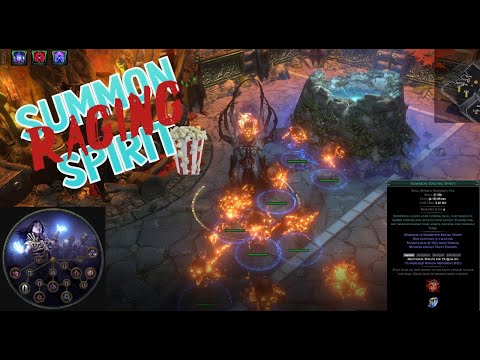 POE 3.19 Leveling as if League Start Popcorn/Bomber Summon Raging Spirit Necromancer