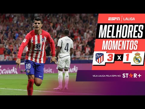 Gols e lances de Atlético de Madri x Real Madrid
