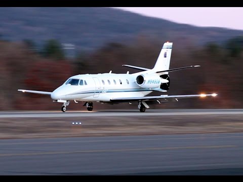 Wind Shear on Short Final! Citation Excel landing