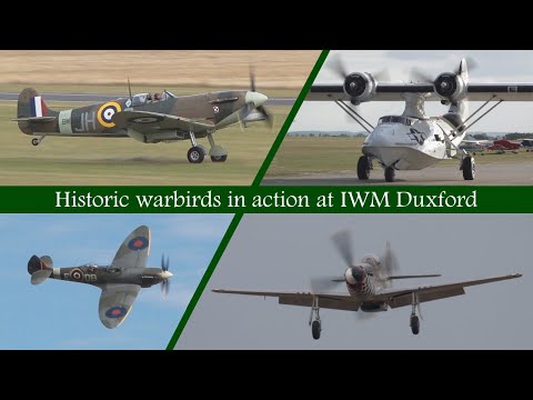 [4K] Warbirds in action at Duxford | Ft. Spitfires, P-51, P-47 + more!